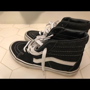 High top Vans! Only worn once!!